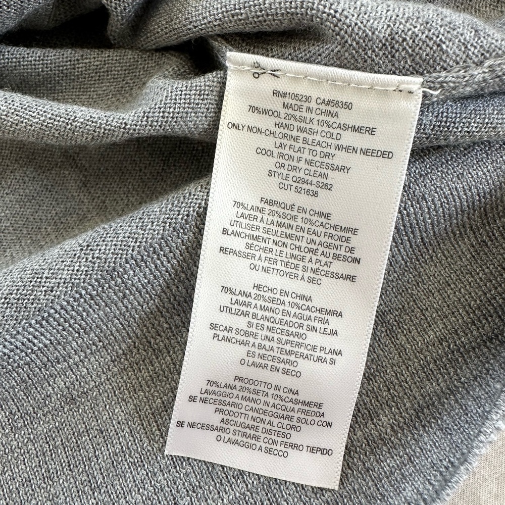 Equipment Gray Crewneck Lightweight Sweater - Picture 3 of 4